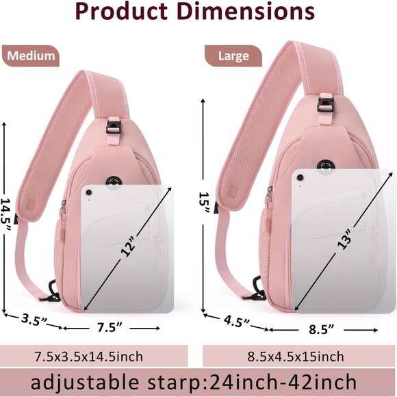 Water-Resistant Lightweight Crossbody Bag with Adjustable Strap - Perfect Size - Picture 4 of 6